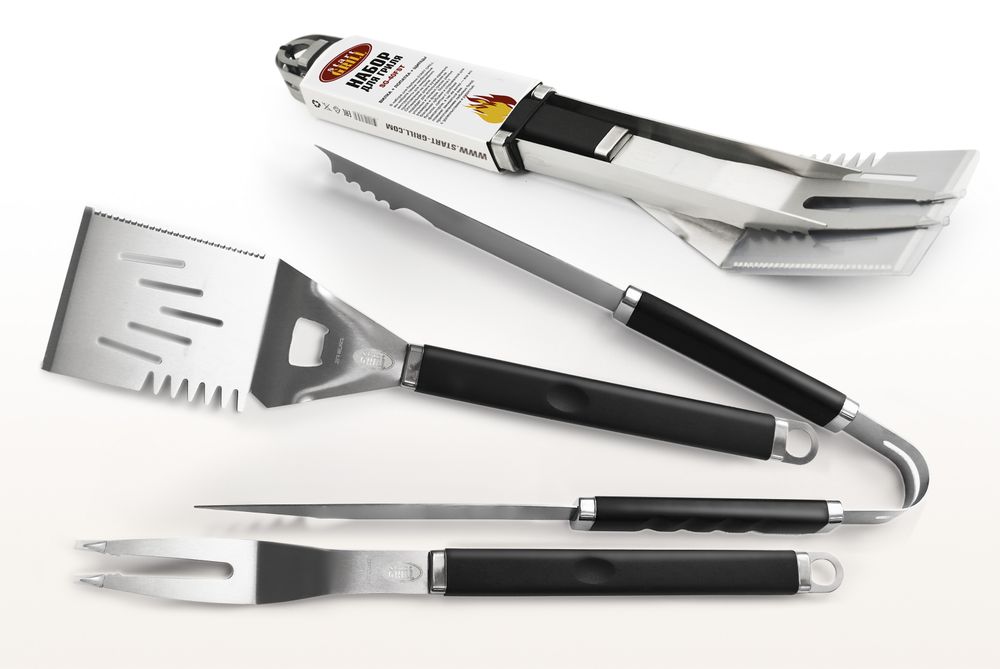 Набор для гриля (рукав: лопатка, вилка, щипцы)