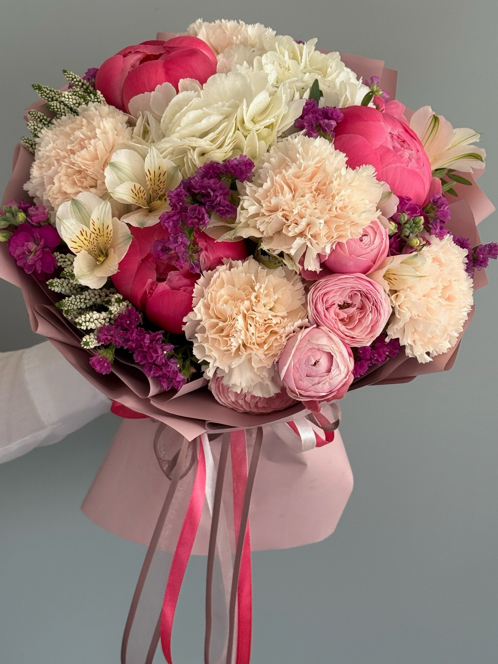 Букет «Клубничный пунш»