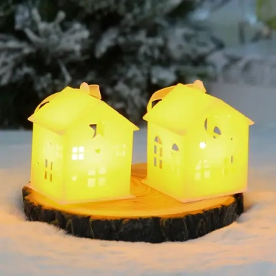 Сувенир с подсветкой «Маленький домик» 5,3*6,4 см, Белый (микс)