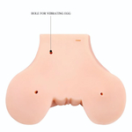 Телесная вибровагина Julie с 2 рабочими отверстиями (Цвет: телесный)