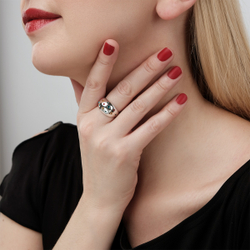 "Монпасье" кольцо в серебряном покрытии из коллекции " Молодежная" от Jenavi