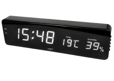 Часы VST-805S-6 белое свечение