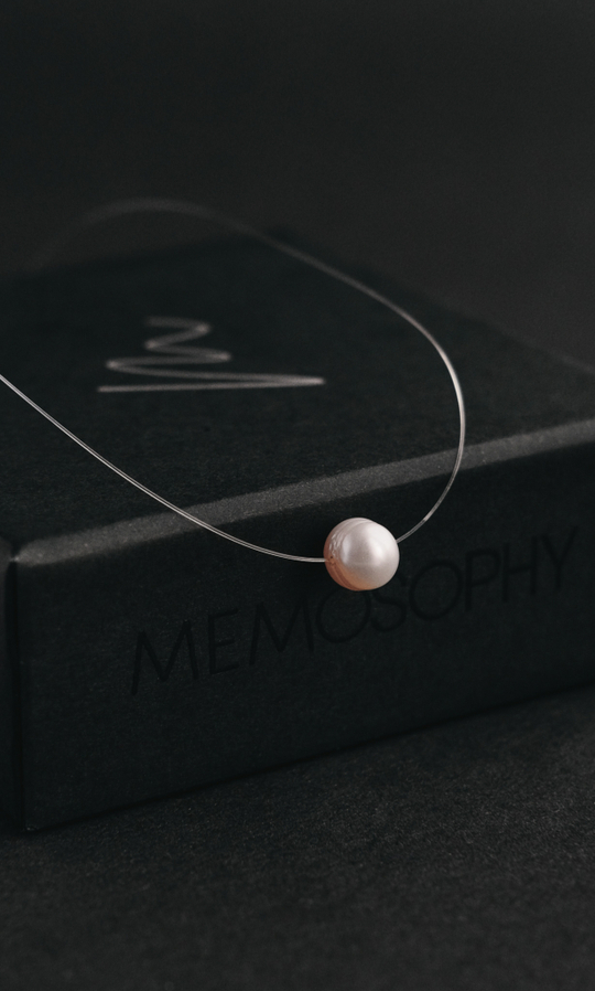 Колье "Memo about Moon" с жемчужиной 8 мм, 33 см