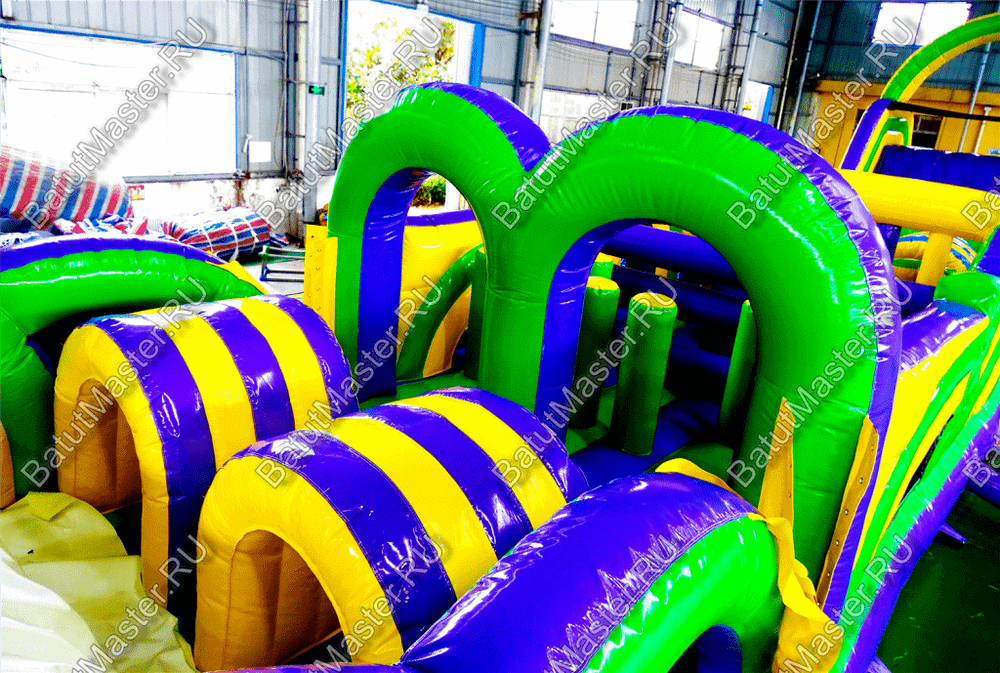 Надувной батут "Длинная полоса препятствий" 29*4*5 м
