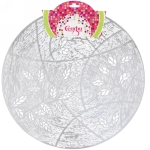 Салфетка плетеная 38см «Весна» серебро