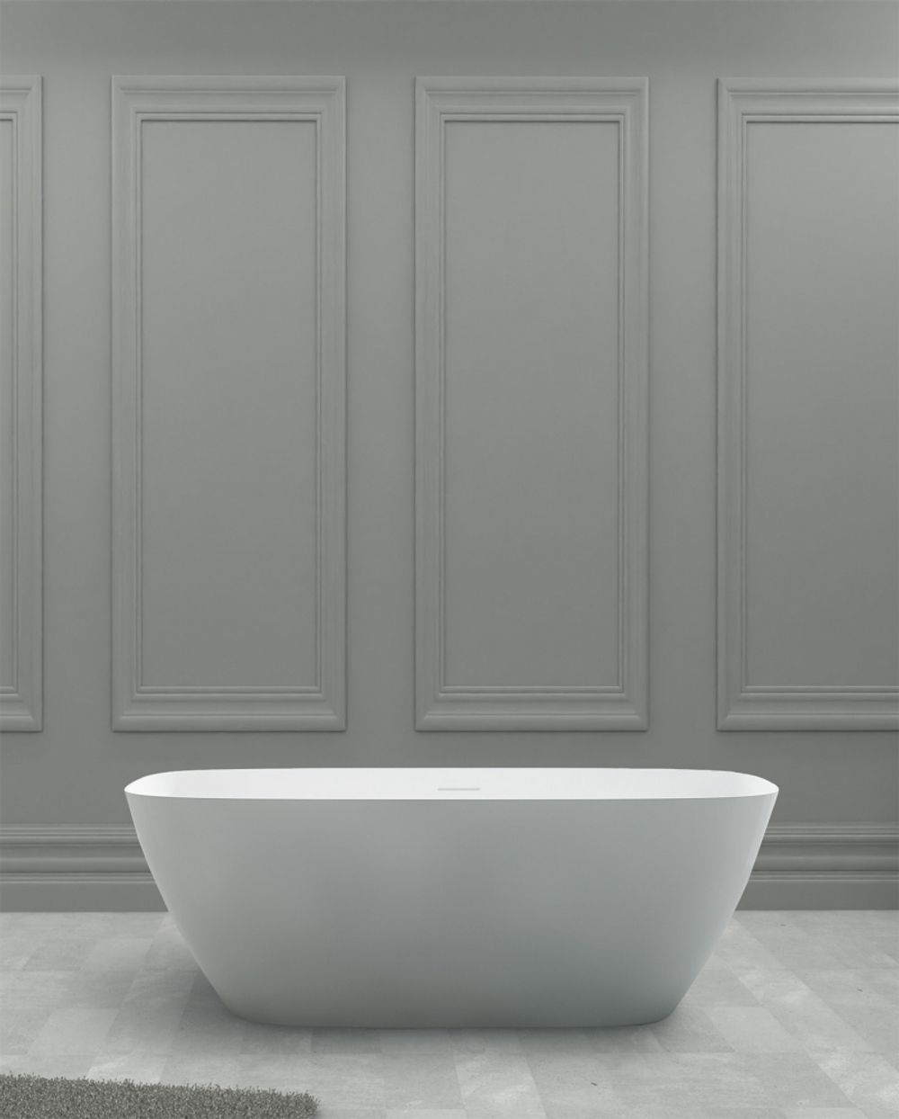 Ванна из искусственного камня ABBER Stein AS9612-1.7 белая матовая  170x72 см