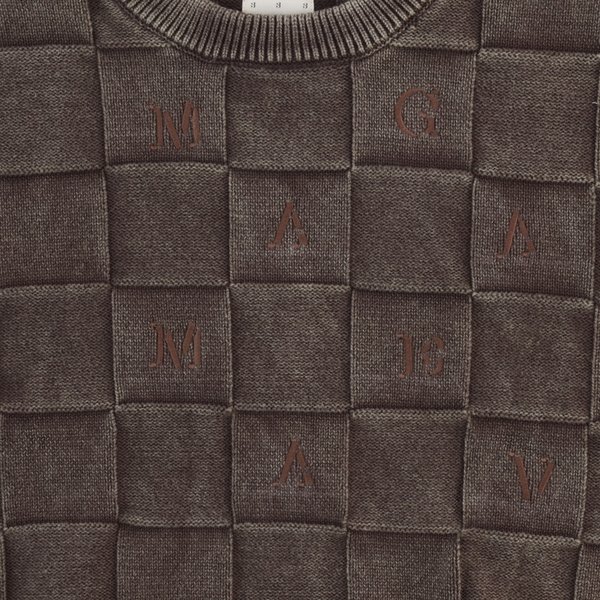 Свитер Magamaev Squared script sweater (brown) артикул: - купить в магазине Дайс