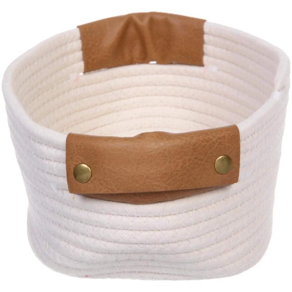 Корзинка плетёная интерьерная «ФРЕТТА», цвет светло-серый, 26*19*12см, (лейбл селфи)