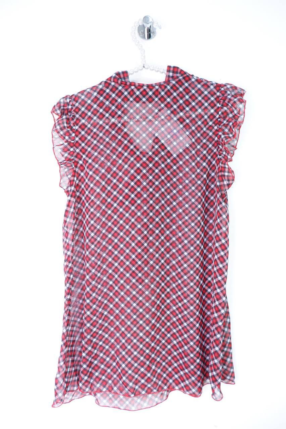 Блузка Blue Cherry в клетку летняя, визуально 44 размер