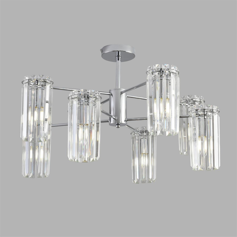 8348/8C CLASSI LN26 156 хром/прозрачный, металл/хрусталь Люстра подвесная E14 8*40W 220V FAVLA