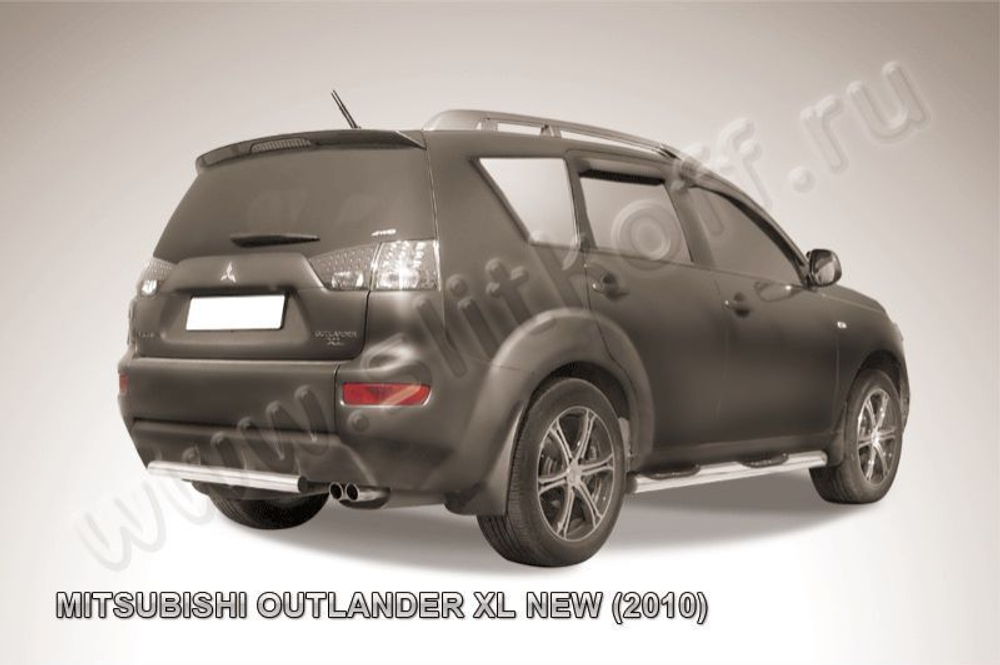 Защита заднего бампера (нержавейка) Mitsubishi Outlander XL (2009-2013) d57