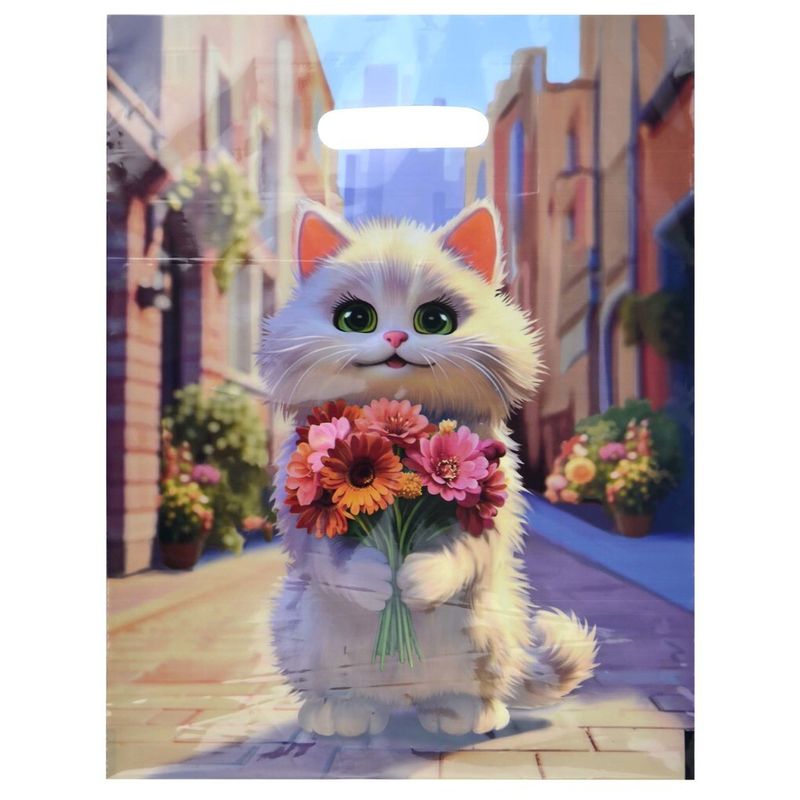 Пакет прорубная ручка Россия 31*40 см 60 мкм ПВД Персик 1 шт/уп 500 шт/кор