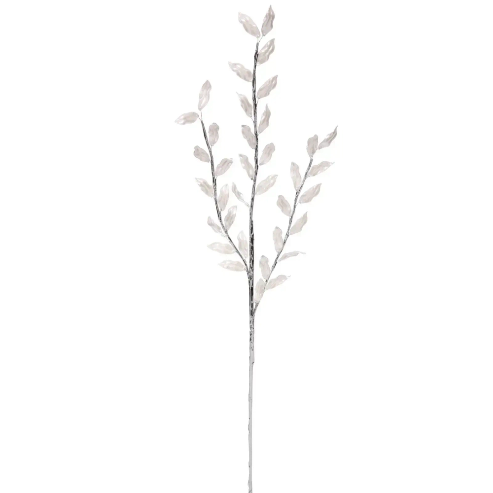 Ветка декоративная «Блеск камней» 63 см, Серебро