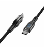 Кабель TypeC x TypeC -1.2 метра Hoco U115 (100W) Led дисплей