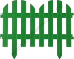 GRINDA Палисадник, 28 х 300 см, зеленый, 7 секций, декоративный забор (422205-G)