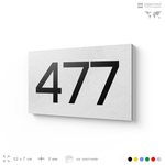 Номер на дверь 477, табличка на дверь для офиса, квартиры, кабинета, аудитории, склада, белая 120х70 мм, Айдентика Технолоджи
