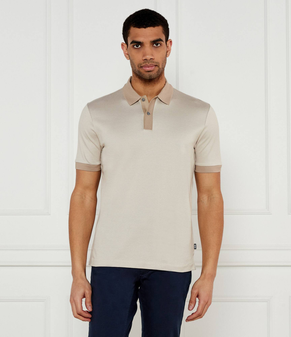 Поло H-Parlay 432 BOSS BLACK - бежевый(50532246)