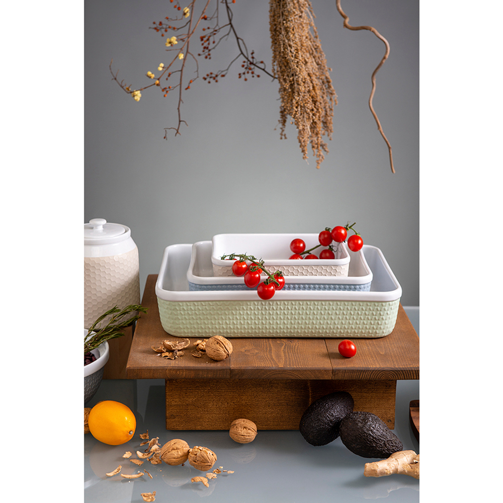 Блюдо для запекания marshmallow, 37х26,8 см, мятное