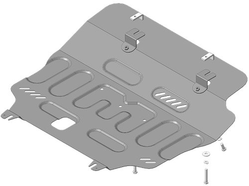 Защита картера Двигателя, КПП. 2 мм, Сталь. для Geely Atlas Pro 2021-н.в. MOTODOR.74203