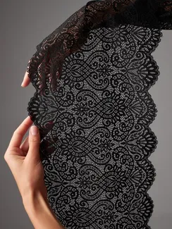 03-251 Кружево эластичное 22 см, черный