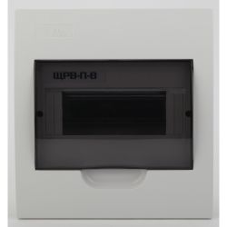 Корпус пластиковый встраиваемый ЭРА SIMPLE ЩРВ-П-08 P41 прозрачная крышка белый | Корпуса пластиковые распределительные