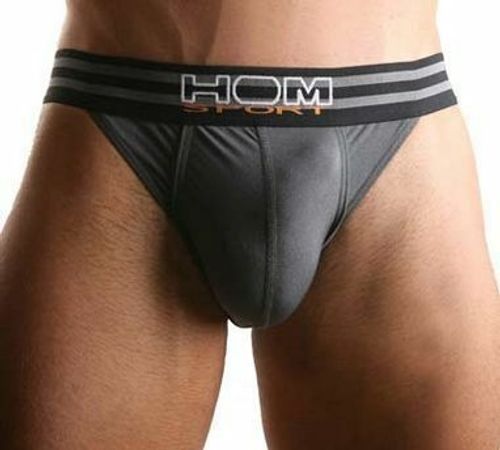 Мужские трусы танга серые HOM Sports Color Therapy Tanga Brief Grey