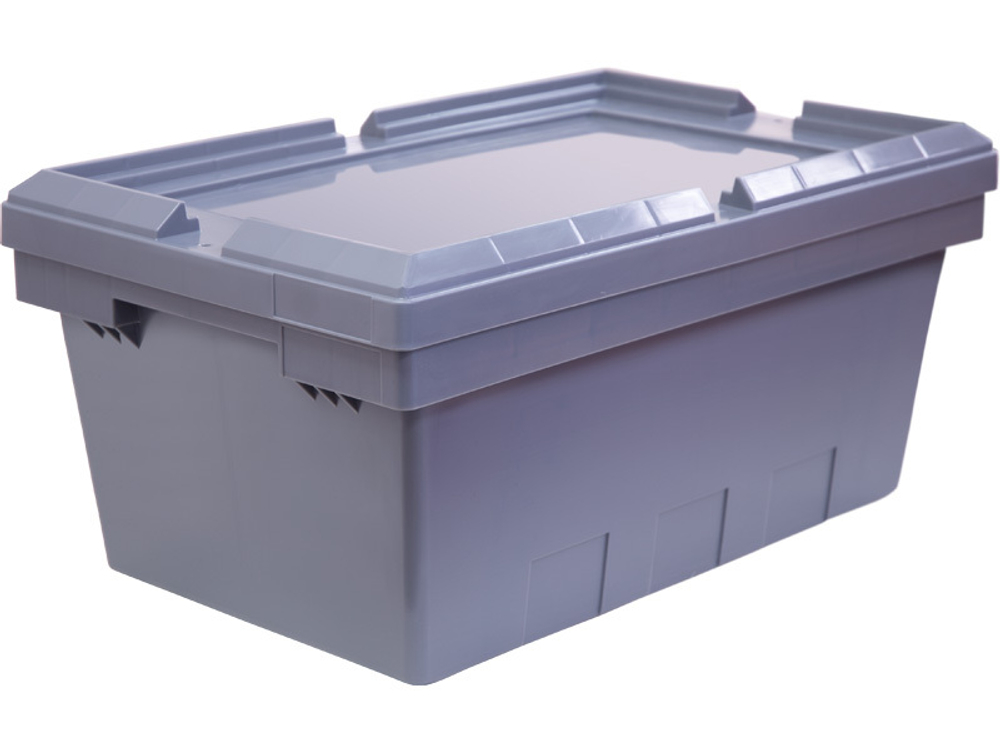 Ящик сплошной 490×300×210 мм, объем 30.87 л., арт.: 4930, серый, код: 24695