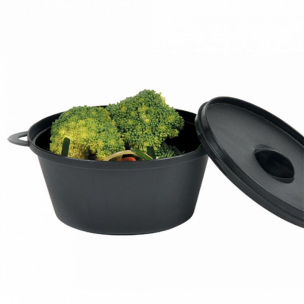 Фуршетная мини-кастрюлька с крышкой, 350 мл, 15,6*10*7,3 см, 6 шт, СВЧ, PP