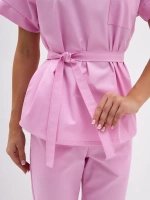 медицинская рубашка блузка для медиков розовая