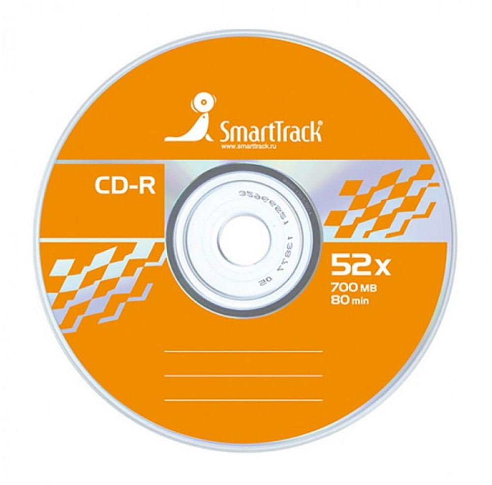 Оптический диск CD-R 80MIN 700Mb SmartTrack CB-25 (1шт)
