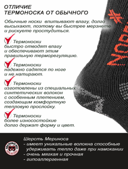 Носки Norfin T4A ARCTIC MERINO CREW р.(45-47) XL