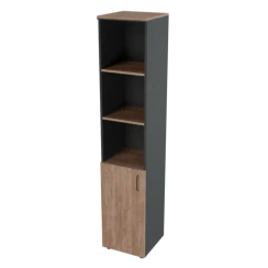 Шкаф для документов высокий узкий полуоткрытый Prego office 403х420х2000 ПОШВУП