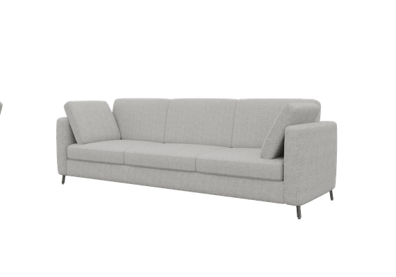 Brasco Диван трехместный BRS-3 Ness 010/Металл Черный 2450*800*840