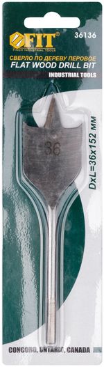FIT Сверло по дереву перовое 36 x 152 мм 36136
