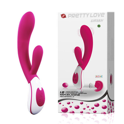 Голосовой G-вибратор Uriah Pretty Love с тремя моторчиками (12 режимов), розовый (Цвет: розовый с белым)