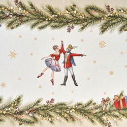 СКАТЕРТЬ "ЩЕЛКУНЧИК" 140Х180СМ БЕЖЕВЫЙ,100%ХЛОПОК , ТВИЛ