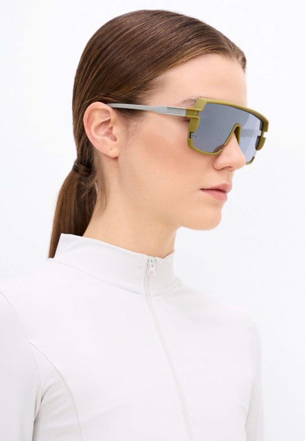 Спортивные очки HILX Youngblood Matt Khaki Light Grey / Silver Lens