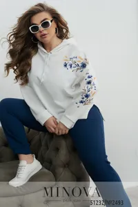 Костюм 2493-молочный-синий Minova