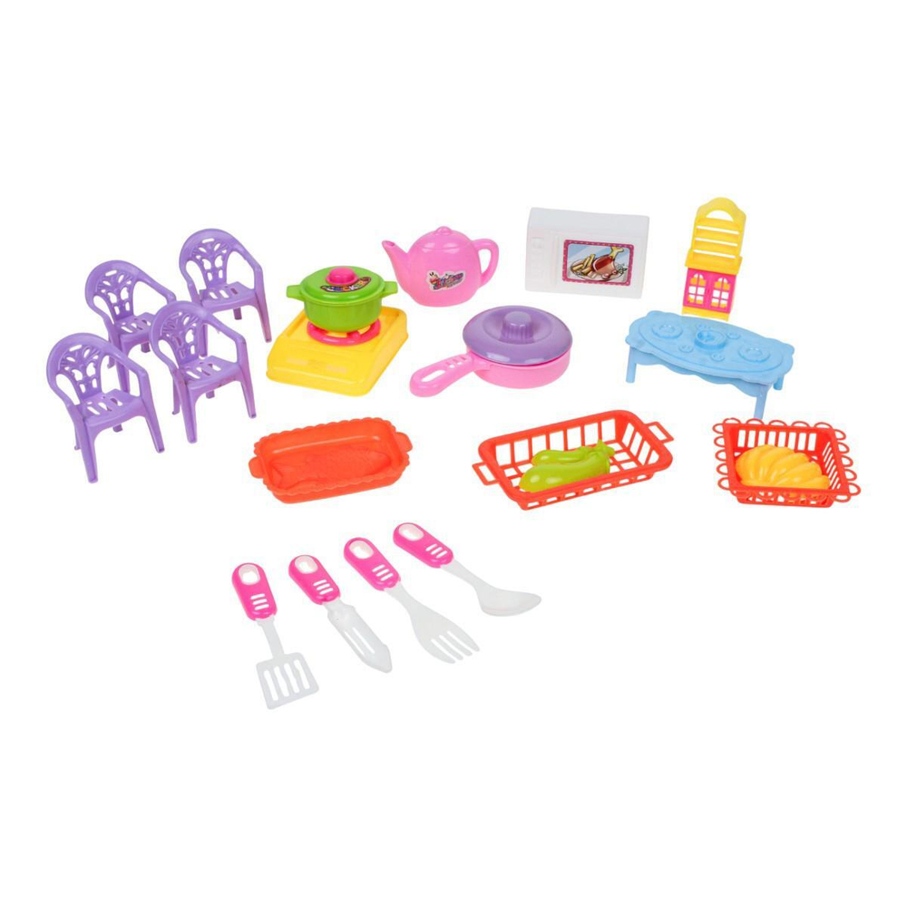 Набор посуды, корзинка 7062-28