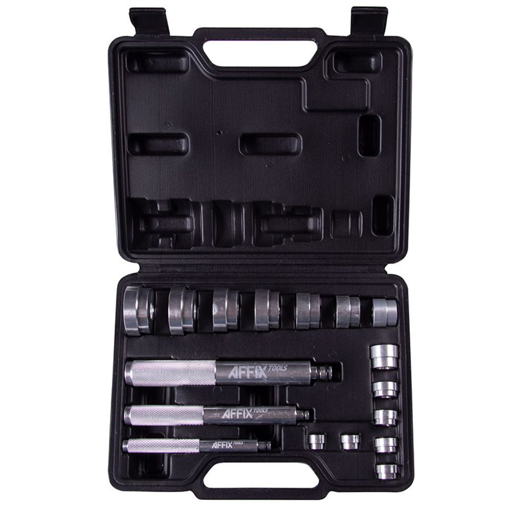 AFFIX (AF10020017C) Набор оправок алюминиевых для подшипников, 10-32 мм, кейс, 17 предметов