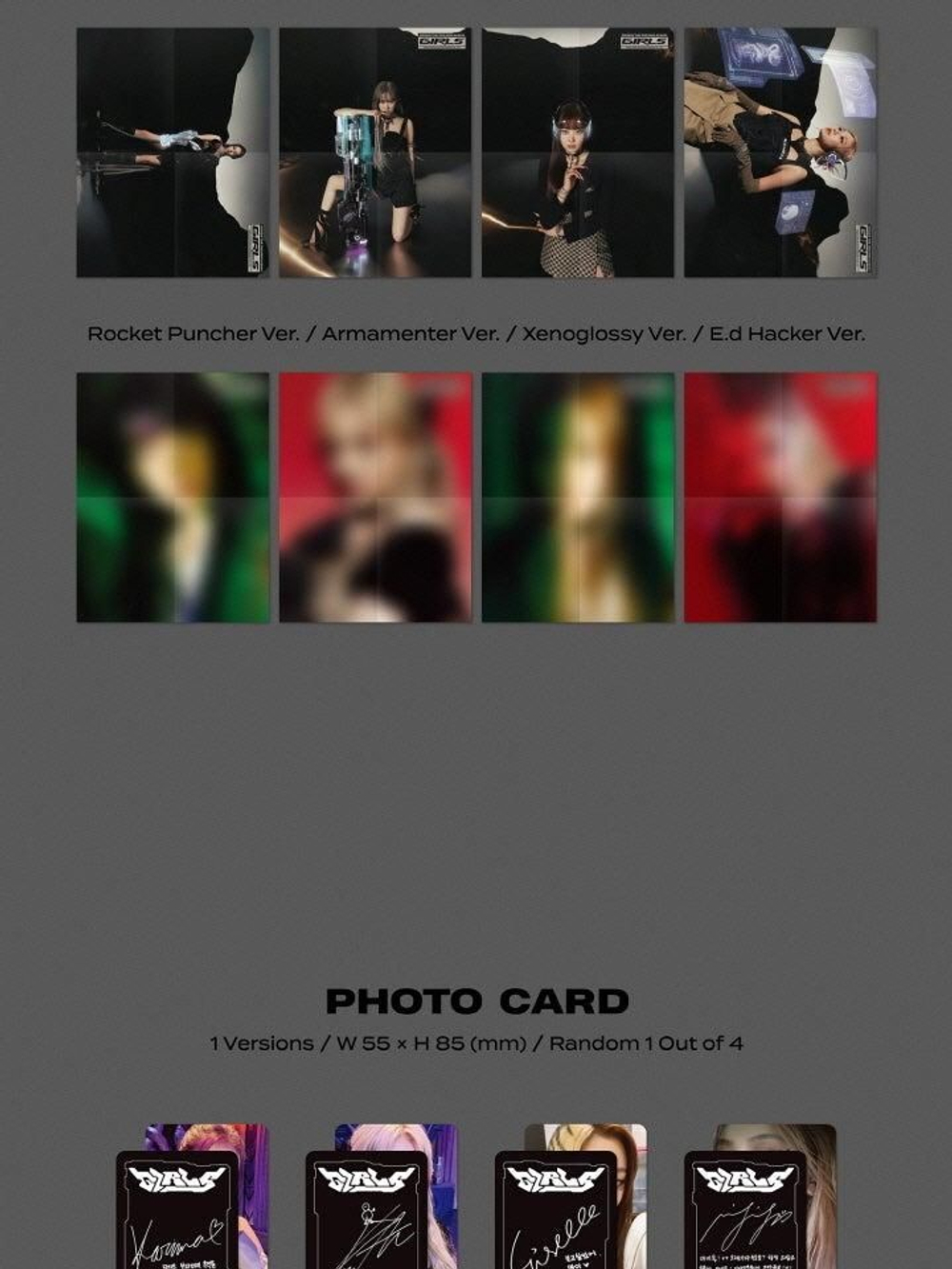 Альбом AESPA - GIRLS 2nd Mini Album DIGIPACK 5 Version SET