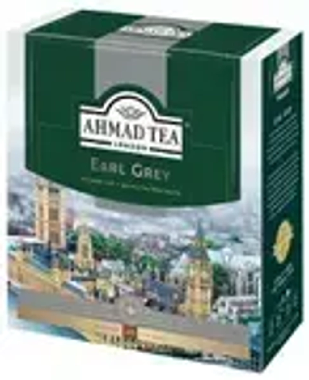 Черный чай с ароматом бергамота в пакетиках Ahmad Tea, 100 шт