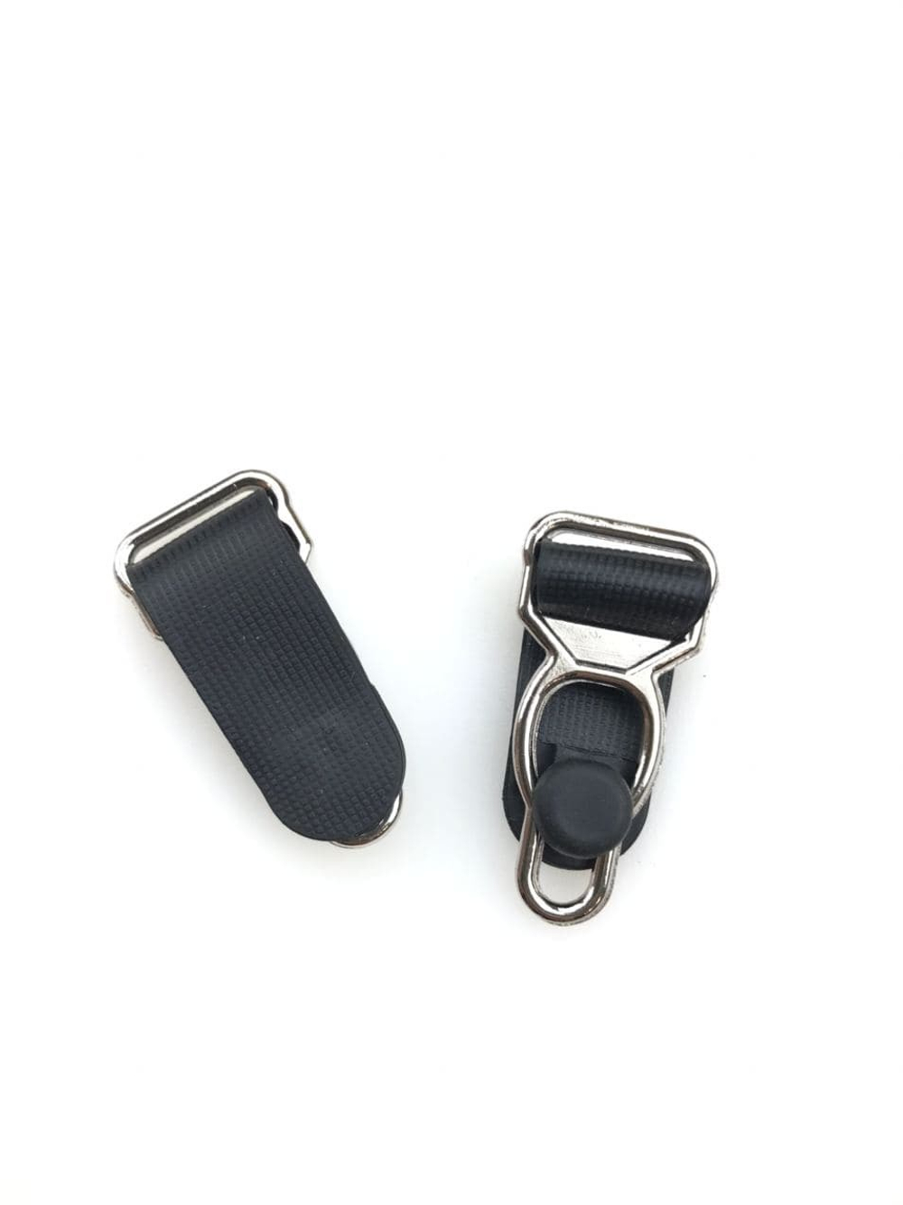 Держатели чулок (пажи) металл. черный/серебро