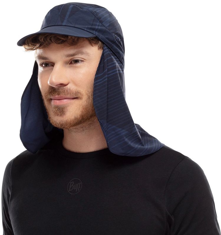 Кепка с защитой шеи от солнца Buff Pack Sahara Cap Grevers Navy Фото 2