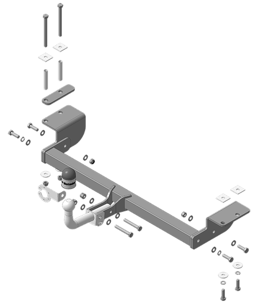 Фаркоп Motodor Lifan X60, X70 (оцинкованный шар) (90012)(паспорт и сертификат в комплекте)(без электрики) 94702-A