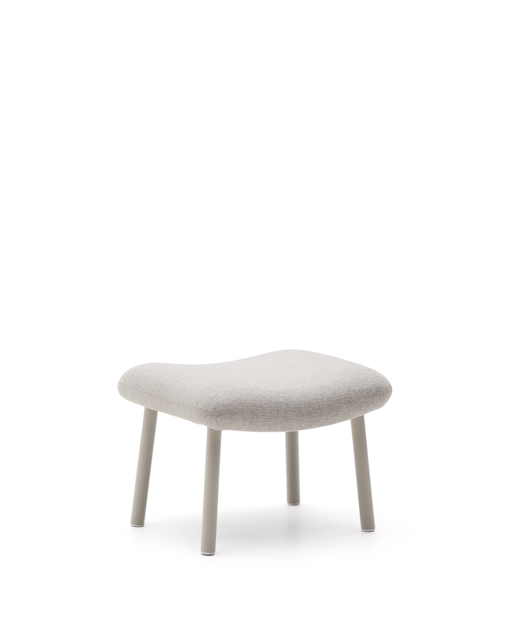 Пуф Inari бежевого цвета и стали с бежевой отделкой