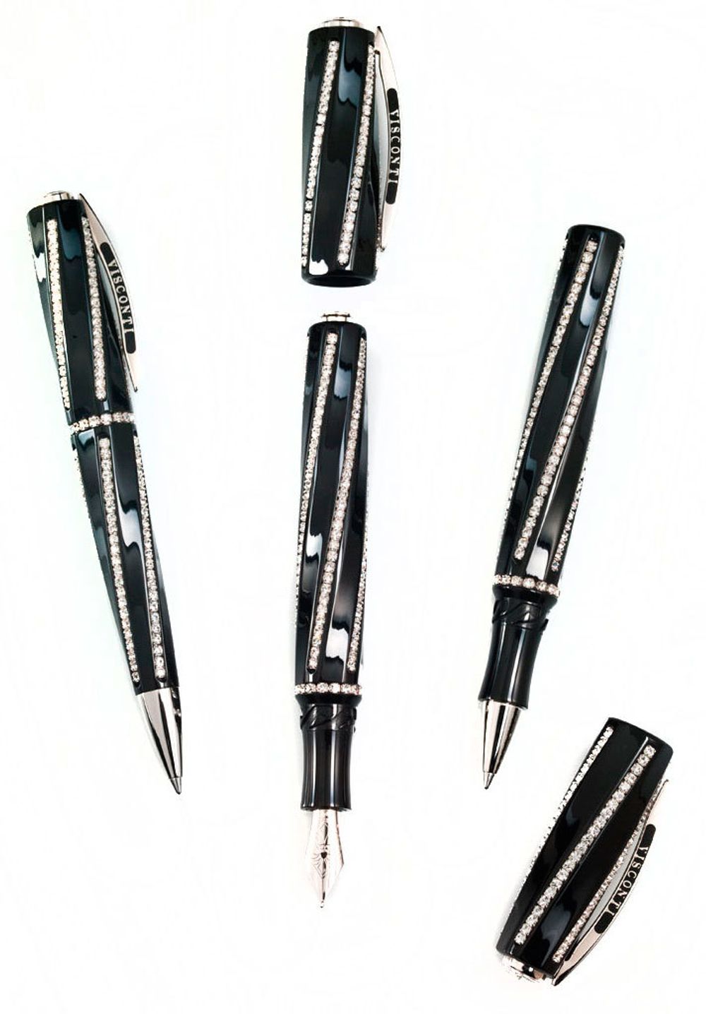 Visconti Divina Royale черный вставки кристаллы Сваровски (VS-375-02)