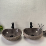 Раковина из речного камня ПАРА! RS-63827 46*39*15 2шт 0126