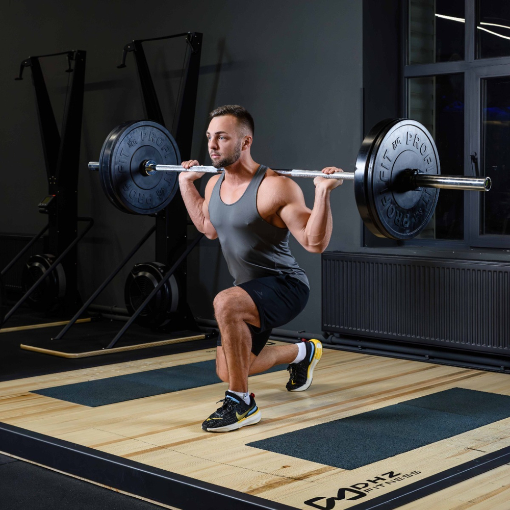 Диск для штанги каучуковый, черный D51 мм PROFI-FIT 15 кг