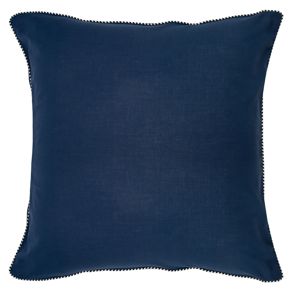 Набор из двух наволочек темно-синего цвета с контрастным кантом из коллекции essential, 70х70 см